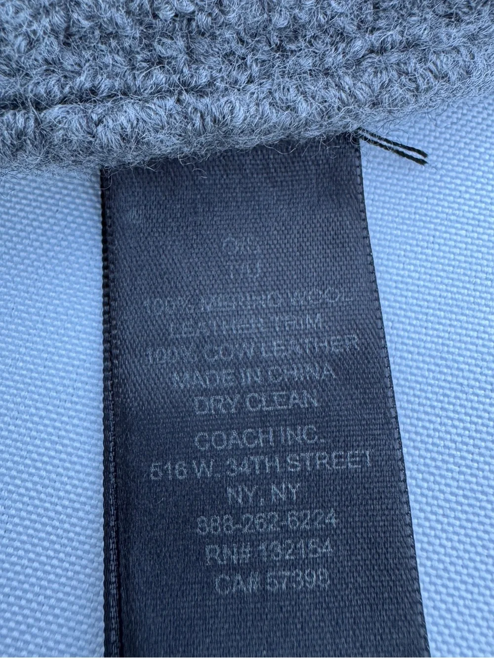 Coach soft ribbed